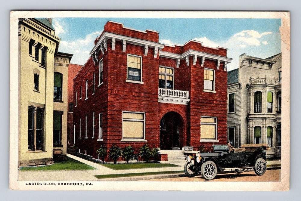 Bradford PA-Pennsylvania, Ladies Club, Antique, Vintage Souvenir Postcard
