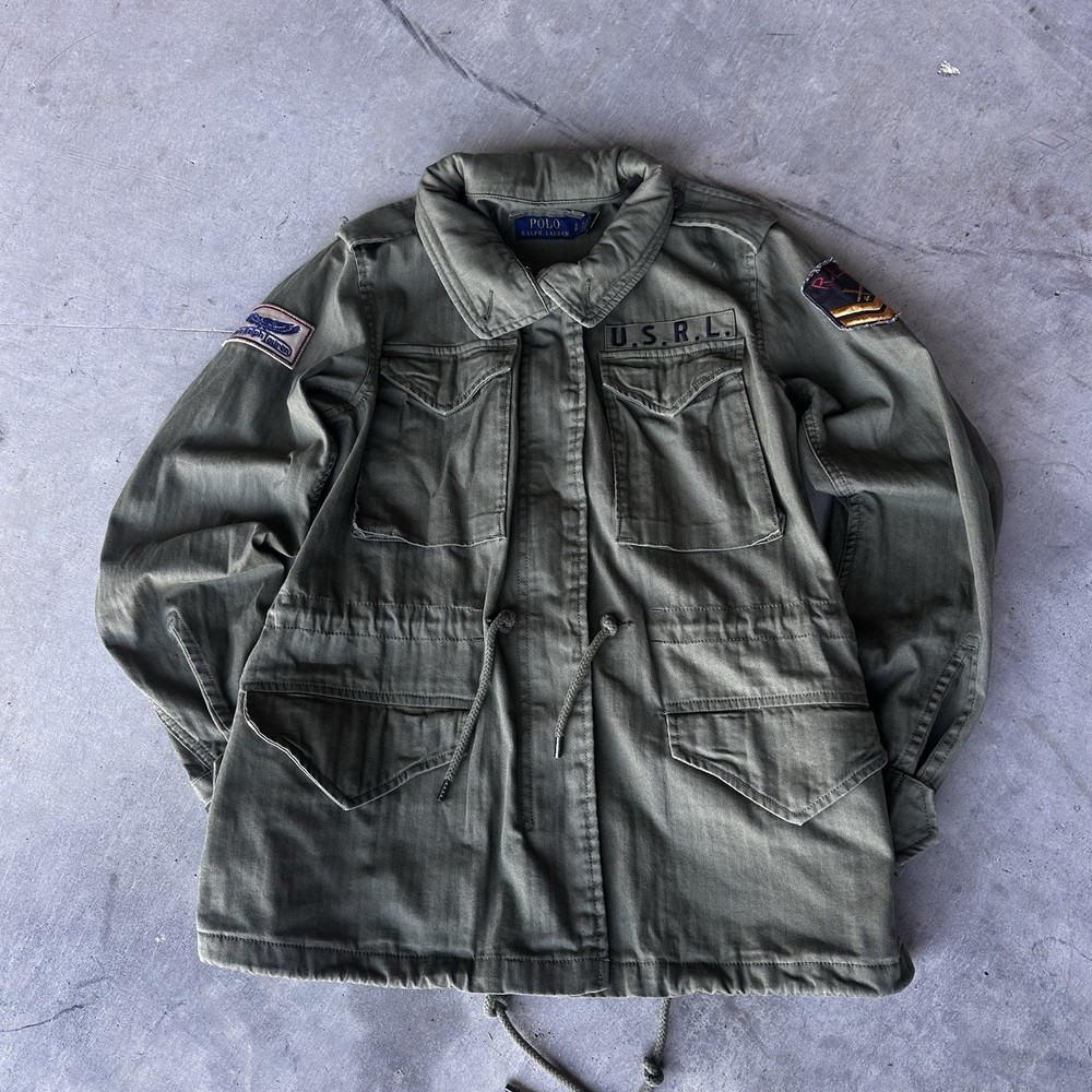 Polo Ralph Lauren Military Jacket Mens SIZE S Army Green Utility USRL RLPC Green