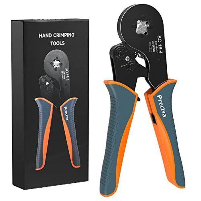 Herramienta de prensado de virola de alambre 16-4 alicates de prensado de alambre de mandíbula cuadrada AWG 28-5 (0,08-16