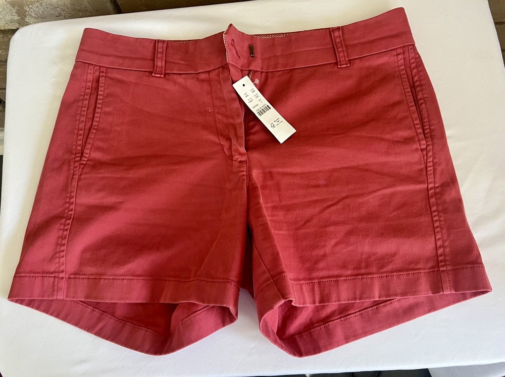 NWT J. Crew Ore/Pink Chino Cotton Shorts Women's size 4 4