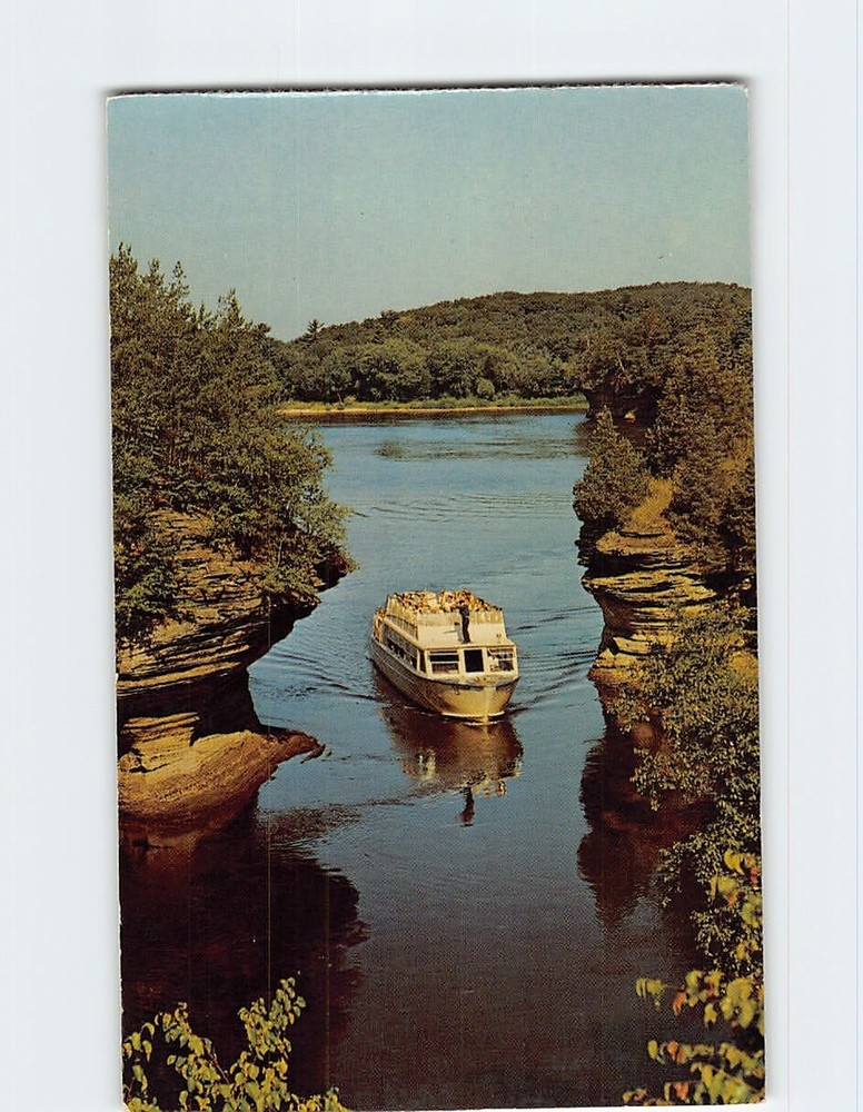 Postcard Lover's Lane Lower Dells of Wisconsin River Wisconsin Dells Wisconsin