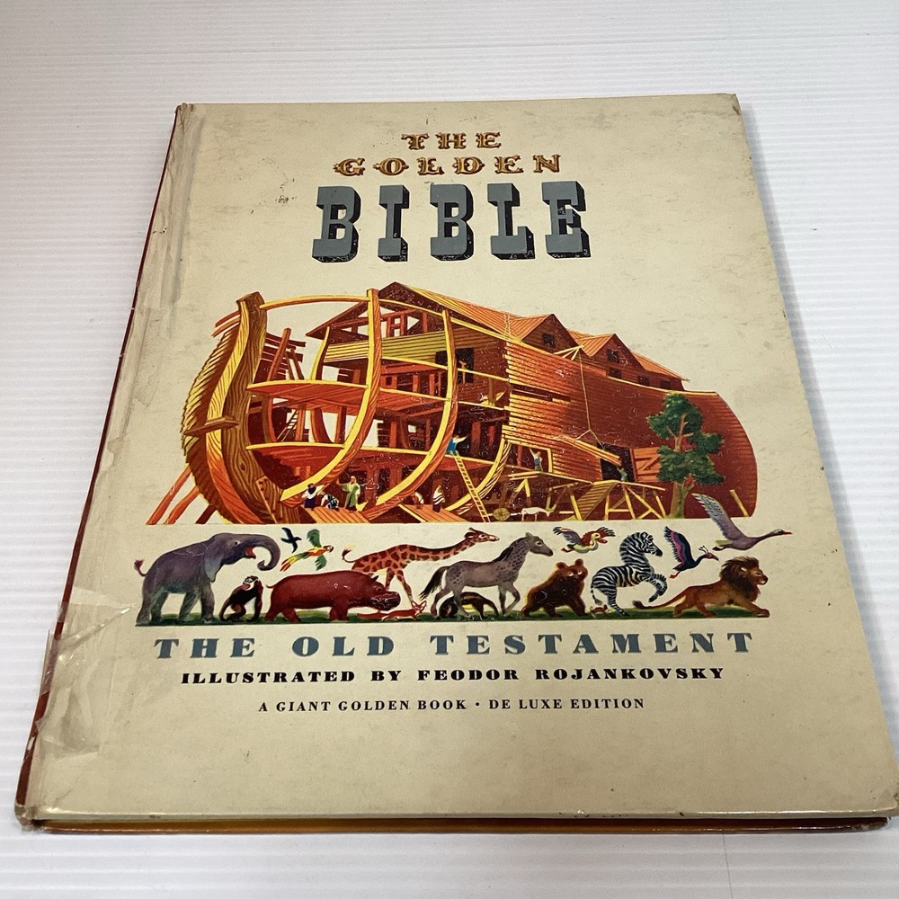 Vintage 1946 The Golden Bible, Giant Golden Book De Luxe Edition