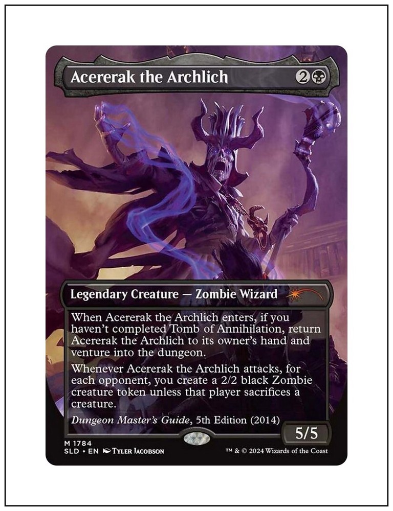 1x Acererak the Archlich, D&D Secret Lair, Non-Foil Borderless Art, MTG NM-image