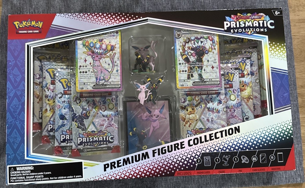 Pokemon Scarlet & Violet Prismatic Evolutions Premium Figure Collection Box