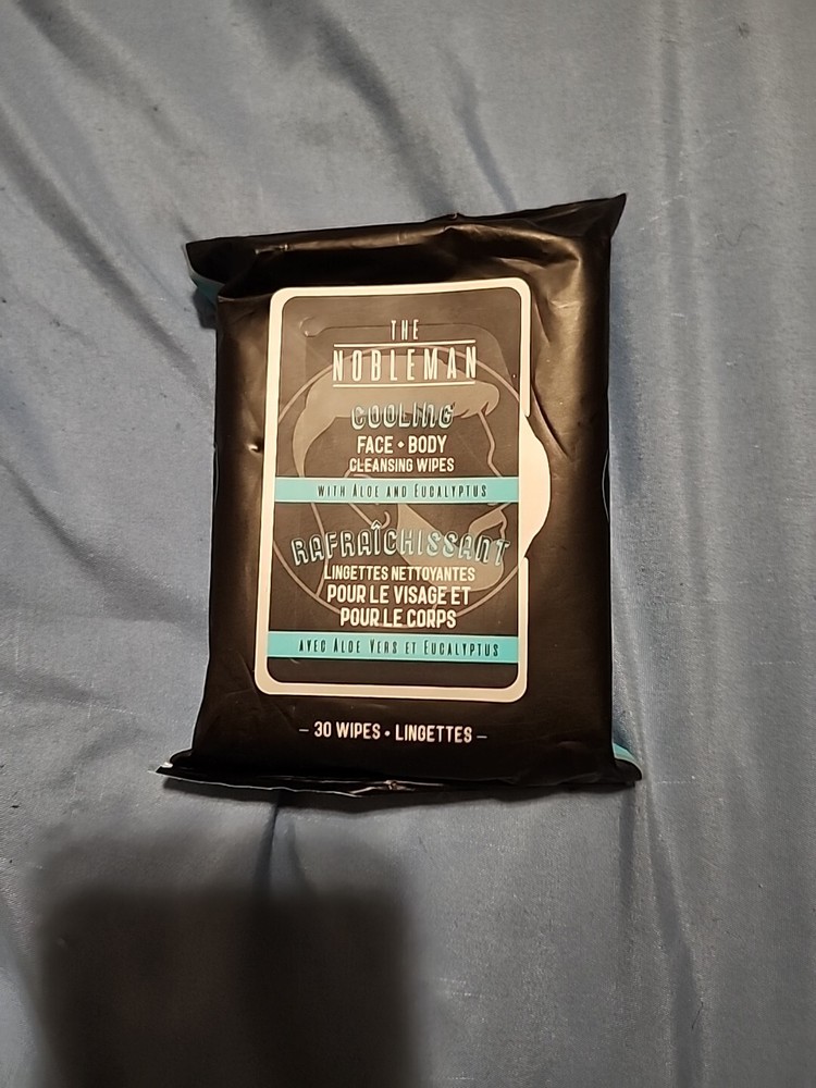 The Nobleman Cooling Face & Body Cleansing Wipes w/Aloe & Eucalyptus 30ct