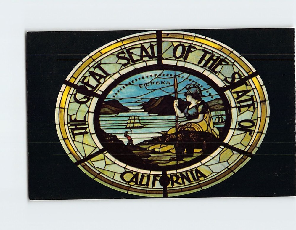 Postcard Great Seal of the State of California State Capitol Sacramento CA USA