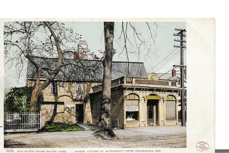 Vintage Undivided Postcard Old Witch House Salem, MA  001006
