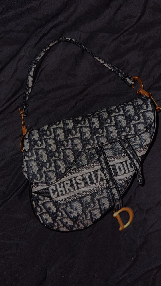 Dior Monogram Blue Saddle Bag SPB-JB 342553