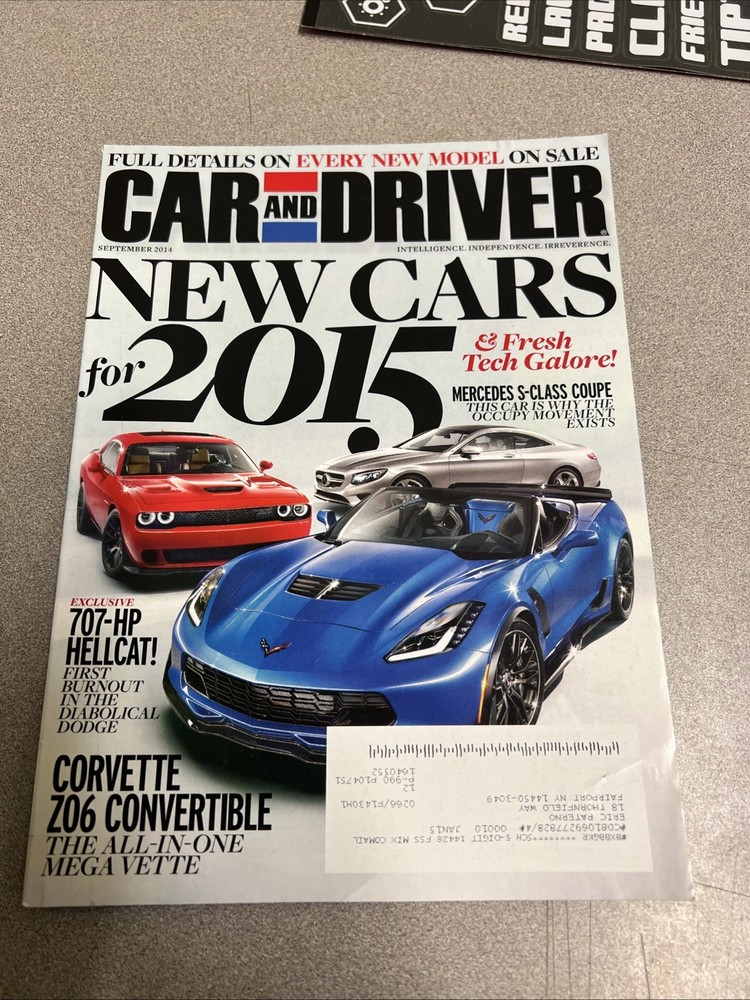 2014/Sep/Car & Driver/ New Cars For 2015/707Hp Hellcat/Corvette Z06 Conv./F15C