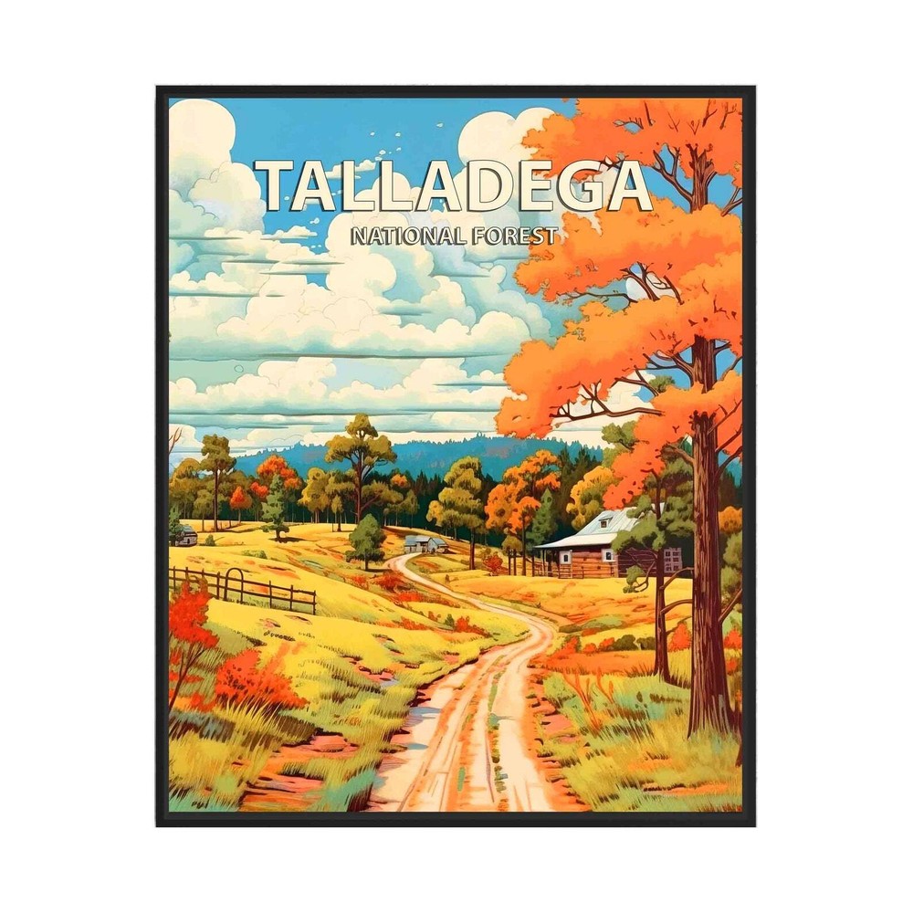 Talladega National Forest Poster Art Print Retro National Park Gifts