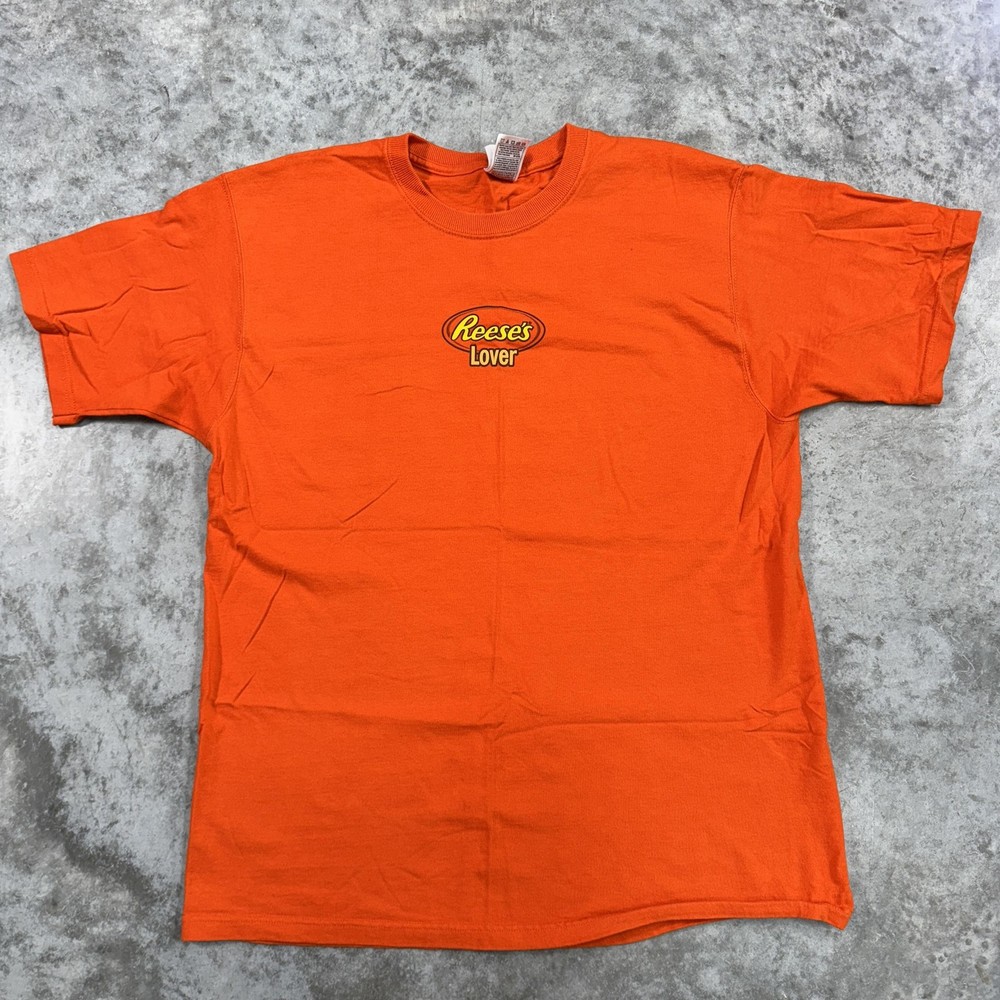 Reese's Lover Shirt Mens Large Fruit of the Loom Candy Graphic Tee Novelty