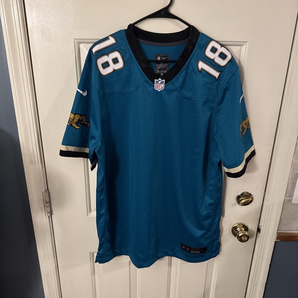 Vintage Jacksonville Jaguars Jersey Mens L Teal Nike NFL Football Blank 90s