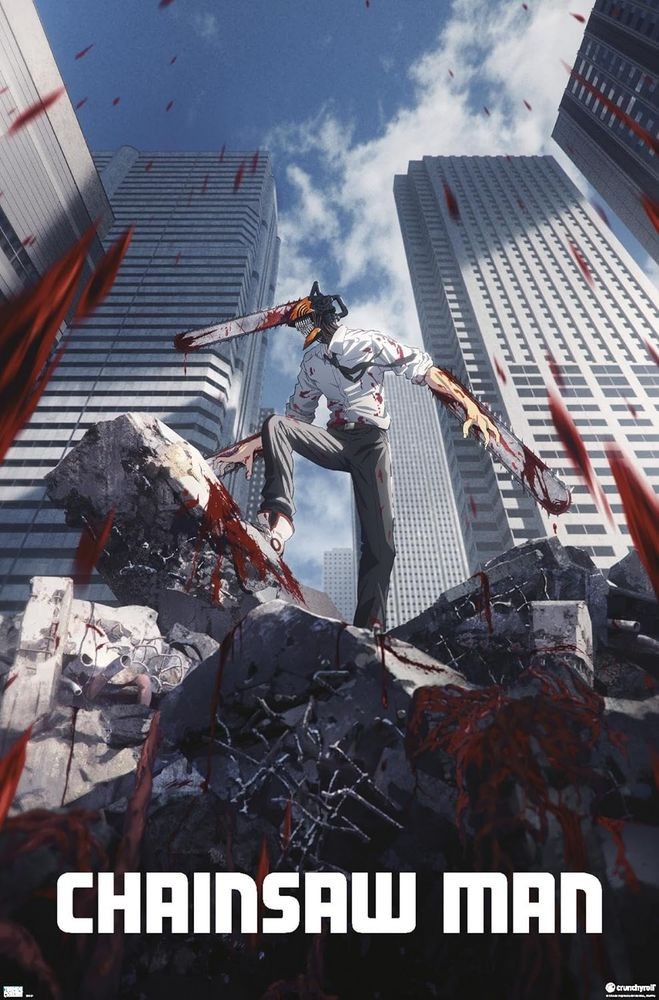Poster Studio B - Chainsaw Man City Denji Anime Manga Cartoon 24x36