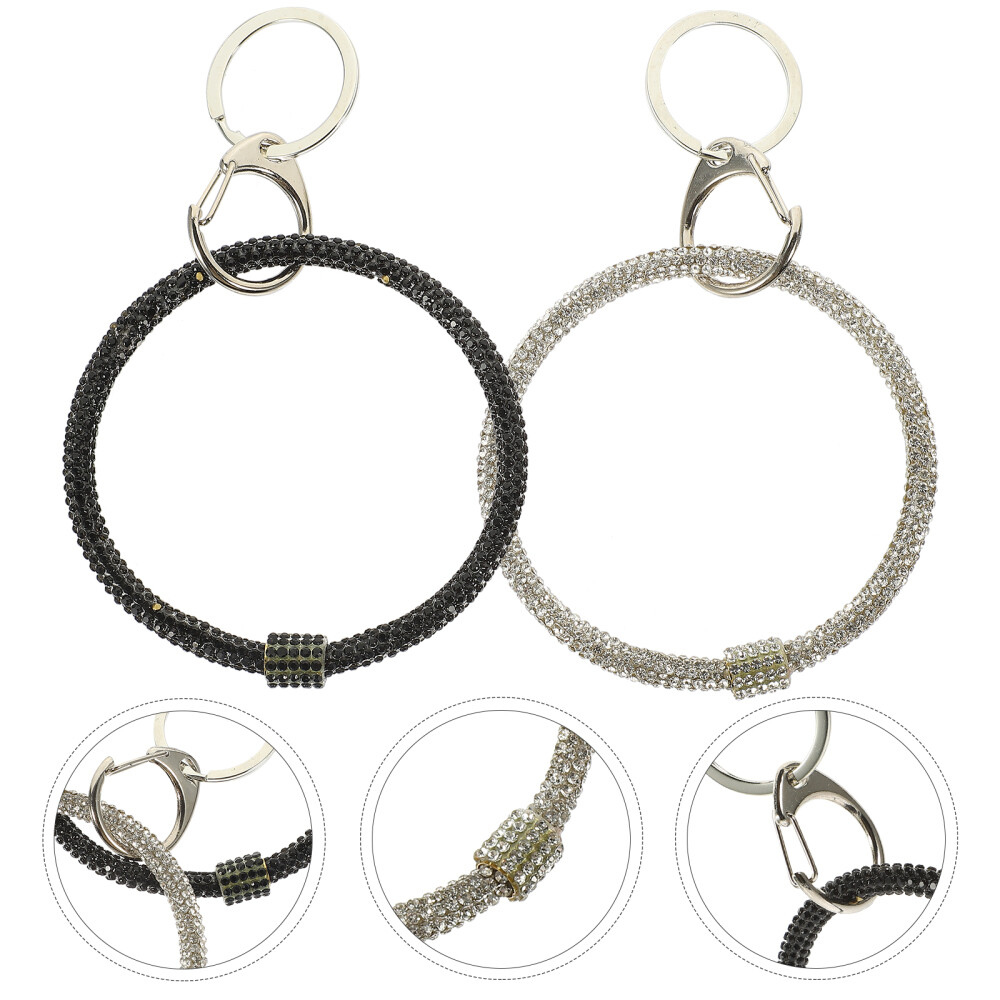 2-Pack Retractable Keychain Lanyard with Wrist Strap