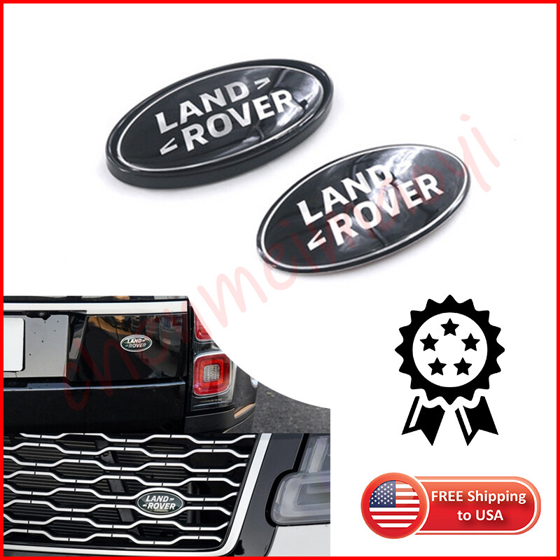 Range Rover Discovery Sport Rear Tailgate+Grille Emblem Gloss Black Oval Badge
