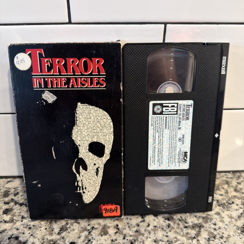 Terror in the Aisles- Classic Horror Film VHS MCA Home Video  RARE