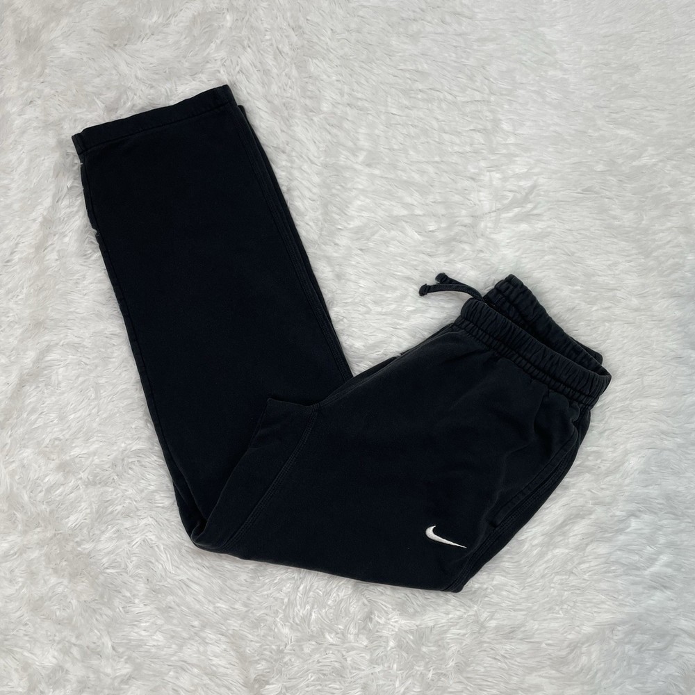Nike Sportswear Club Fleece Open Hem Sweat Pants Mens Size Medium Black Straight