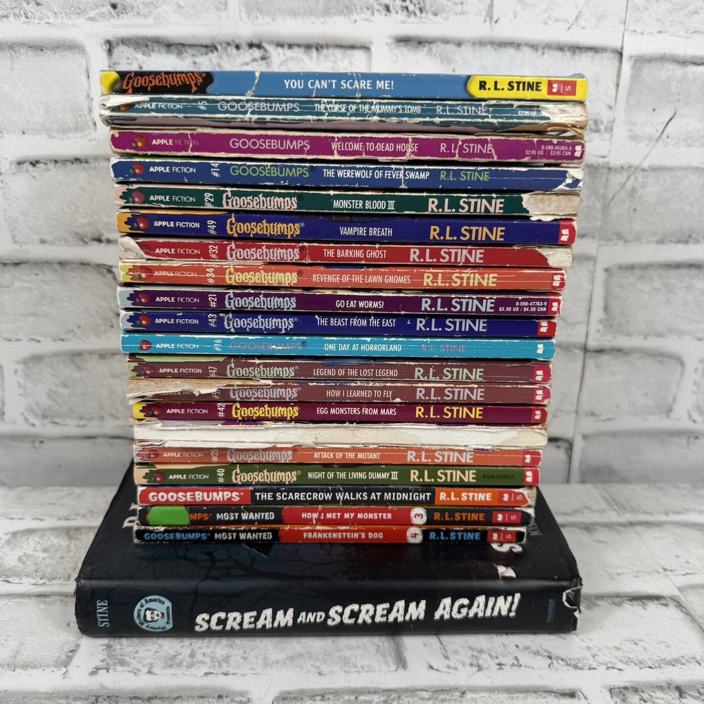 Vintage 1990's R.L Stine Goosebumps Paperback Book Lot (21 Used Books)