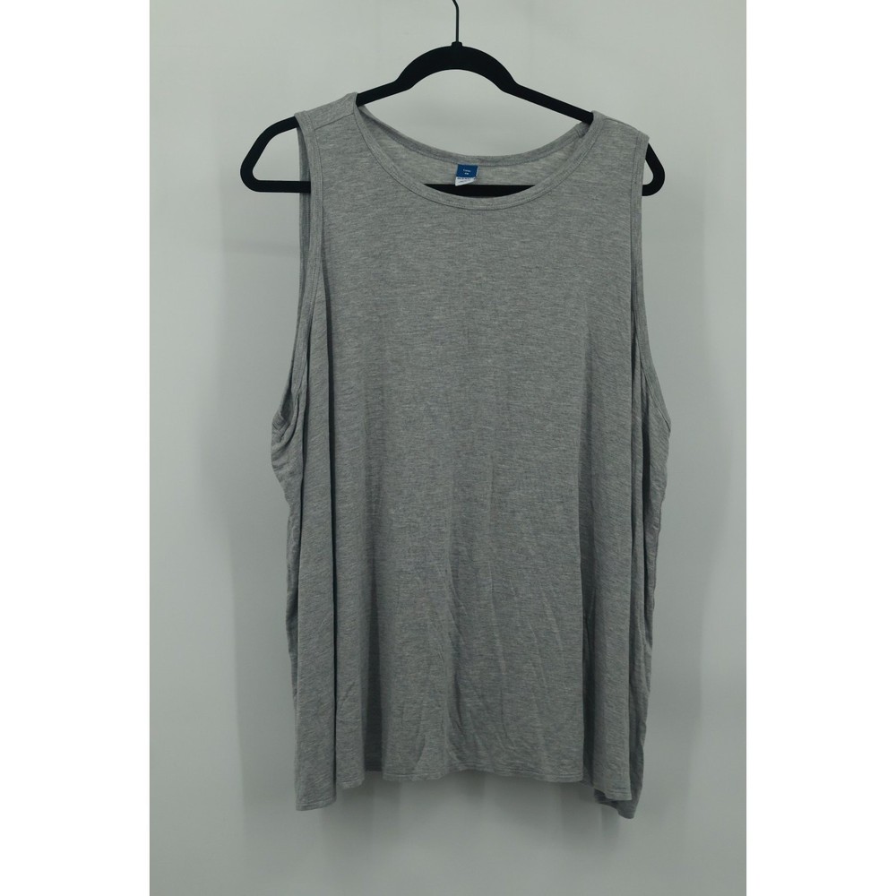Old Navy Luxe Women's Plus Size 4X Gray Sleeveless Tank Top Relaxed Fit Viscose