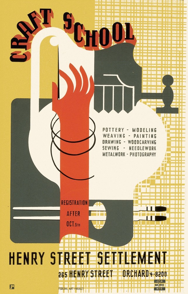 Decor  Poster. Fine Graphic Art Design. Craft School. Home Shop Wall Art. 1698