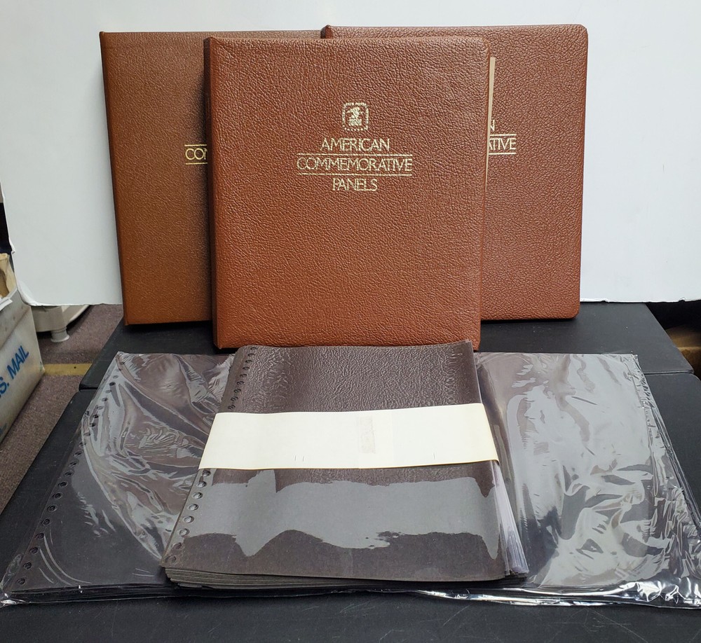 Lot of 3 Used American Commemorative Panel Binders with Blank Pages