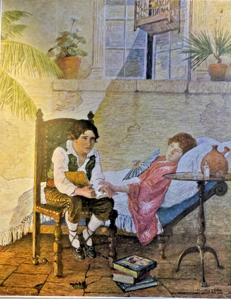 1916 Vintage Magazine Illustration He Was A Fine Boy by N. C. Wyeth