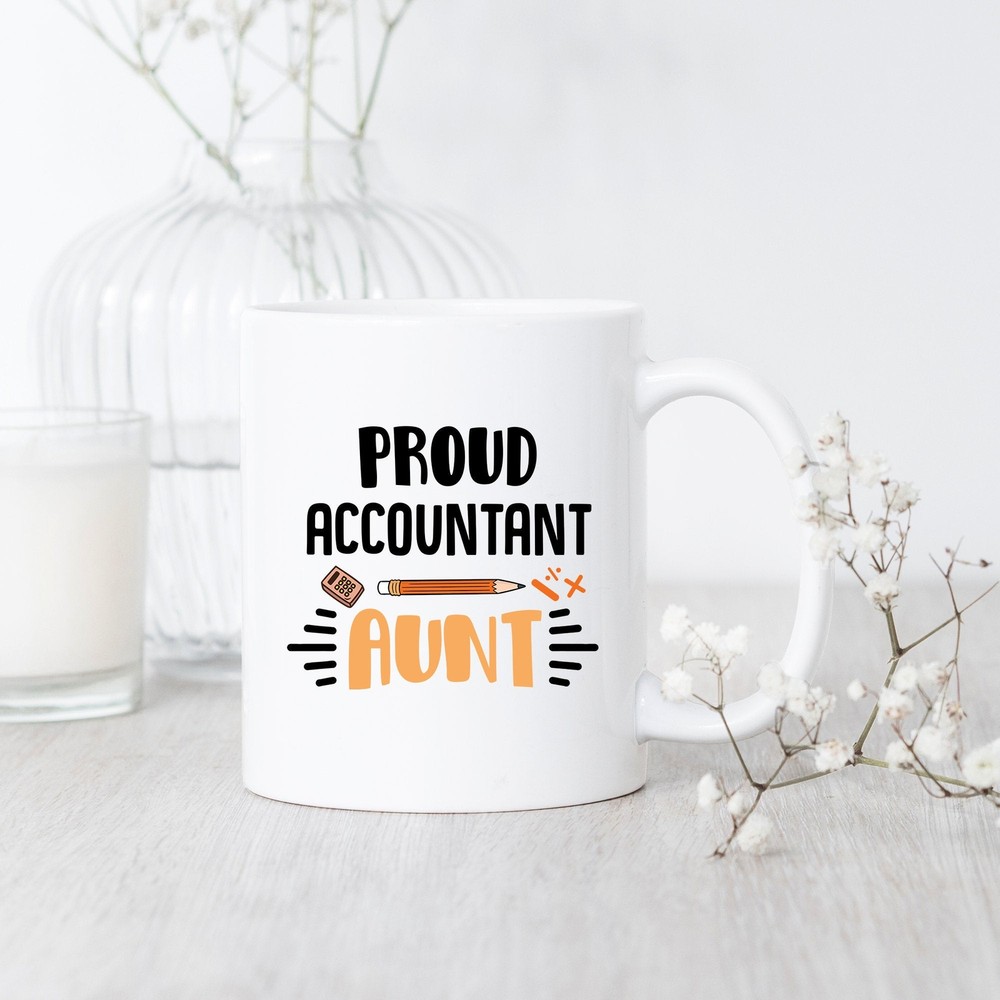 Proud Accountant Aunt Gift Mug for CPA Women Professionals  