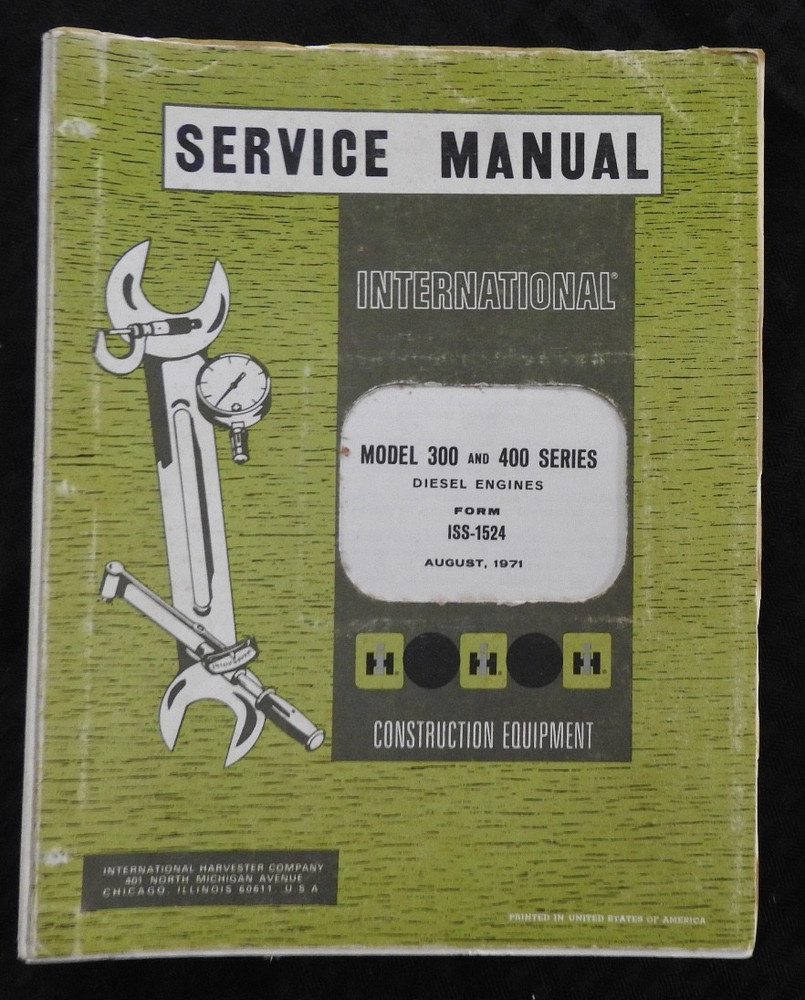 International Harvester D DT 360 414 436 466 Diesel Engine SERVICE Repair Manual