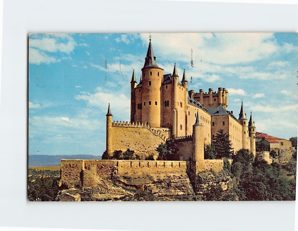 Postcard Alcazar Castle in historic Segovia Spain