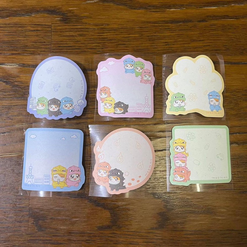 Tottoko Hamtaro Godzilla Ham-kun Roll Stickers 6 types 12 sheets Anime character