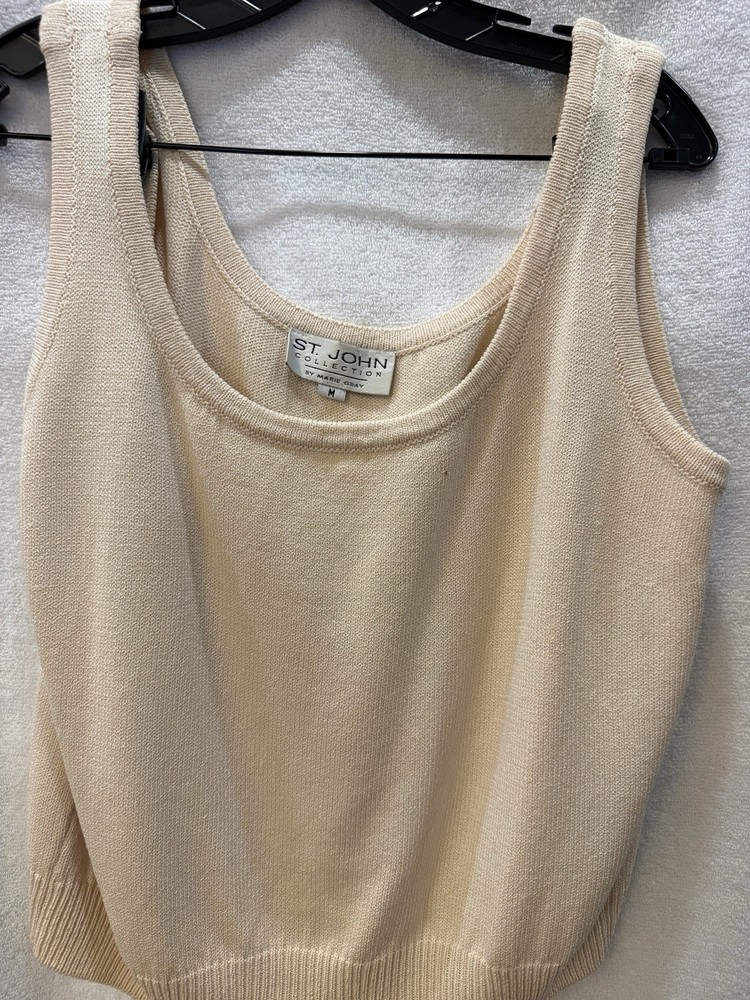 St John Marie Gray Tank Beige M