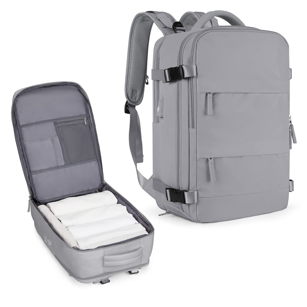 Large Waterproof Flight-Approved Travel Backpack for Women & Men, Outdoor Sports