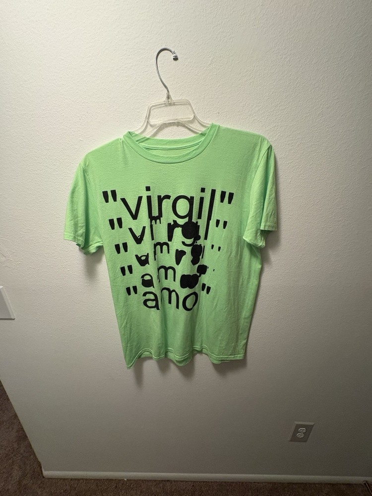 Virgil Abloh MCA Figures Of Speech AMO TEE GREEN Size Large