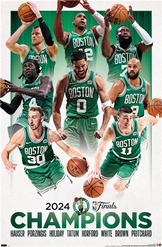 NBA Boston Celtics - 2024 NBA Finals Champions. Poster for NBA Fans, Wall Decor
