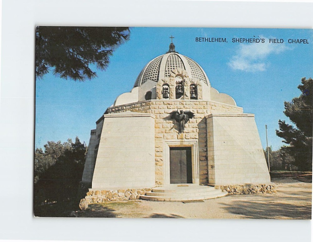 Postcard Shepherd's Field Chapel  Bethlehem Palestine