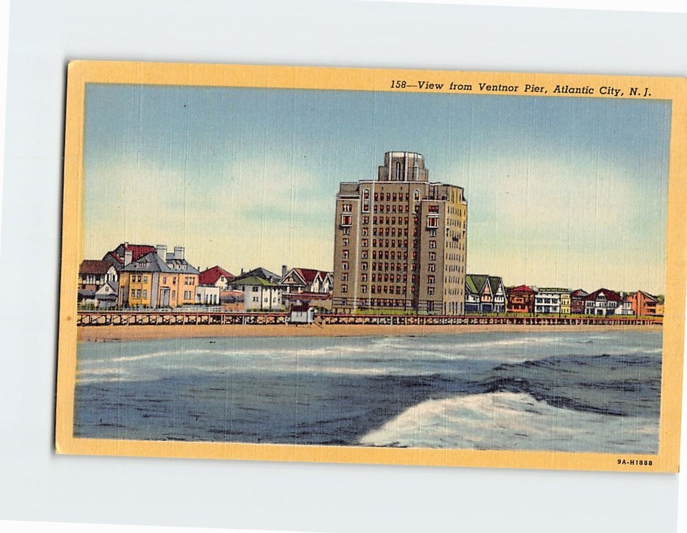 Postcard View from Ventnor Pier Atlantic City New Jersey USA