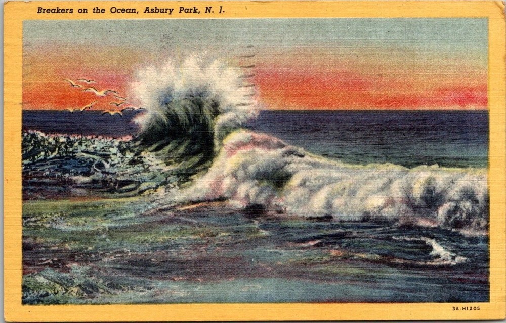 1947 Asbury Park NJ Breakers on the Ocean Curteich-Chicago Postcard