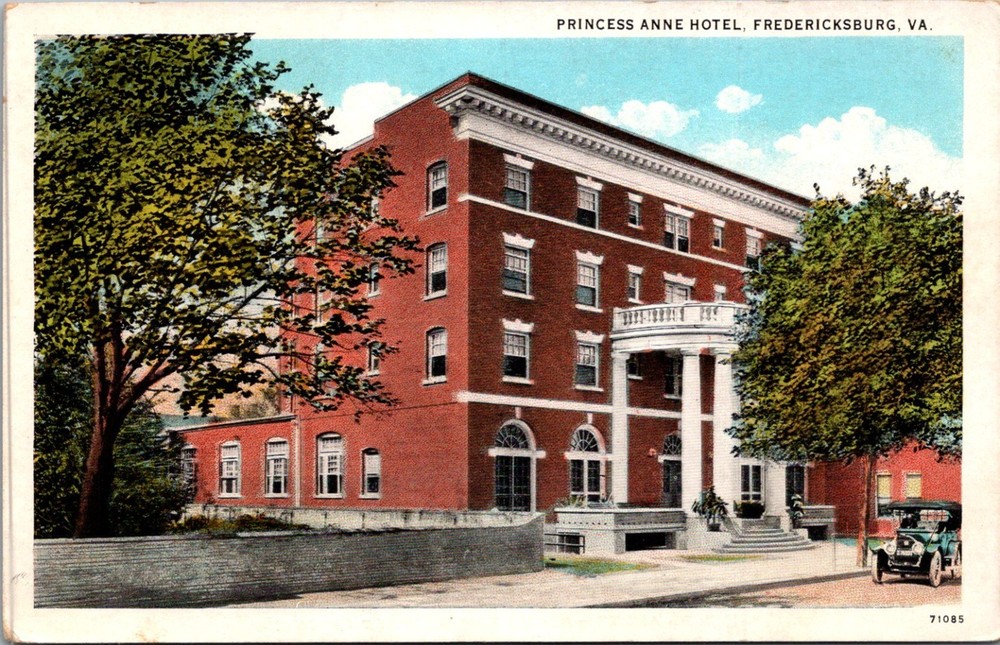 Princess Anne Hotel, Fredericksburg, Virginia VA - Vintage Postcard
