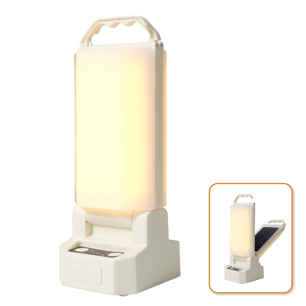 Camping Lantern, Solar Light 6000mAh Rechargeable with 1800/3000/4500/6000K F...