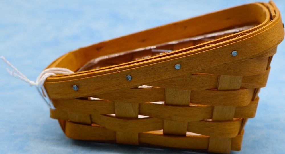 Longaberger 2004 Small Rectangular Basket w Protector 3.5x5