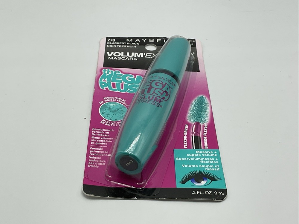 Maybelline Mega Plush Volumizing Washable Mascara in Blackest Black