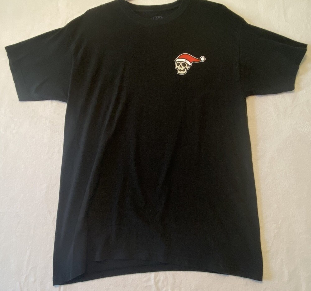 Call Your Mother Santa  T-Shirt Santa Skeleton Skate Boarding  Size | L