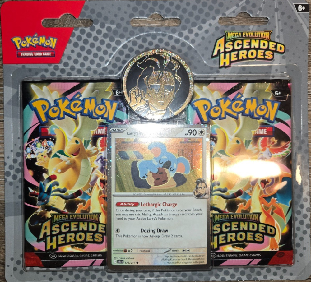 Pokemon TCG Ascended Heroes Larry's Komala 2-Pack Blister |BRAND NEW SEALED