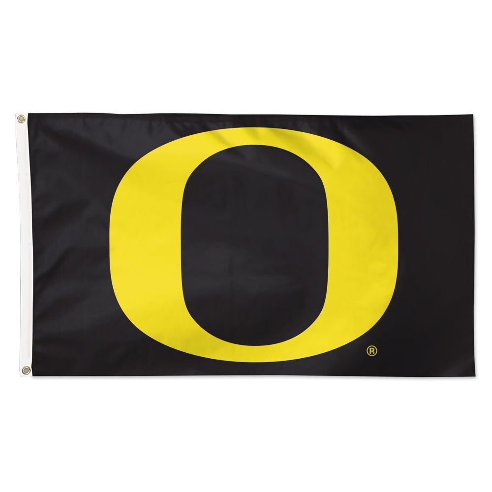 Oregon Ducks Black Background Team Logo Flag 3x5 FT Banner