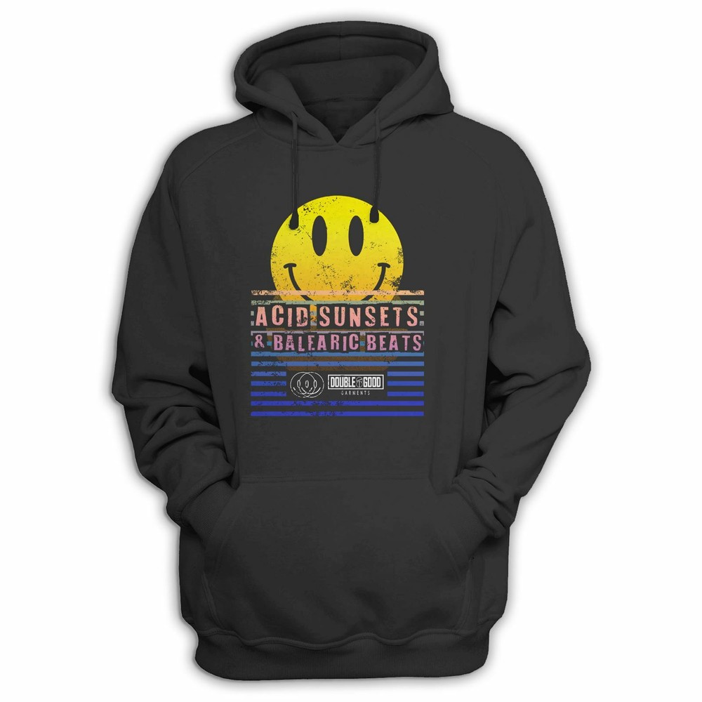 Acid Sunsets Balaeric Beats EDM Acid House Music Techno Rave Ibiza Hoodie-image