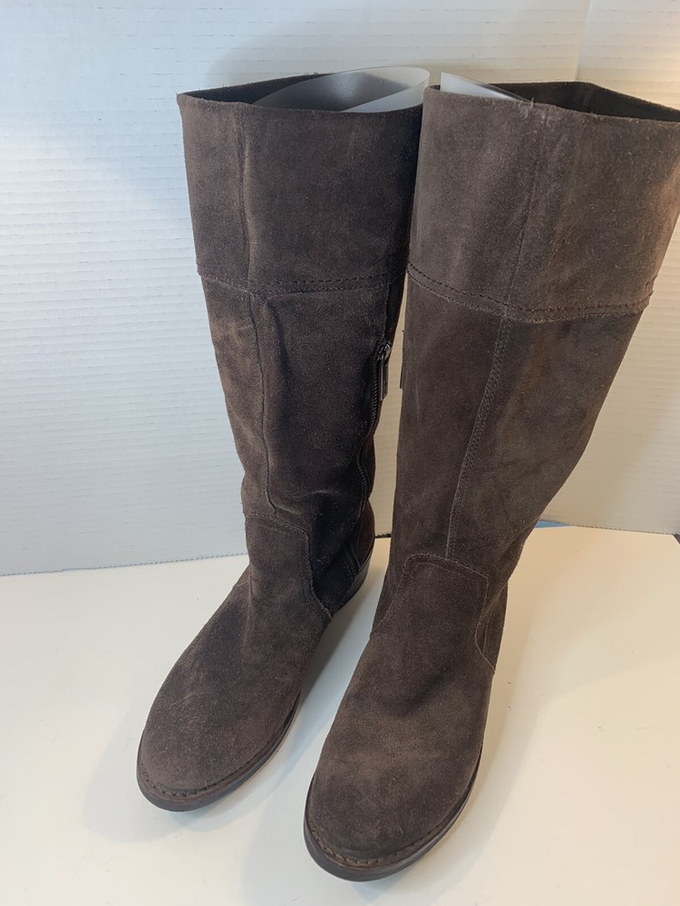 Brown suede BUSSOLA Lady knee-high boots 9M