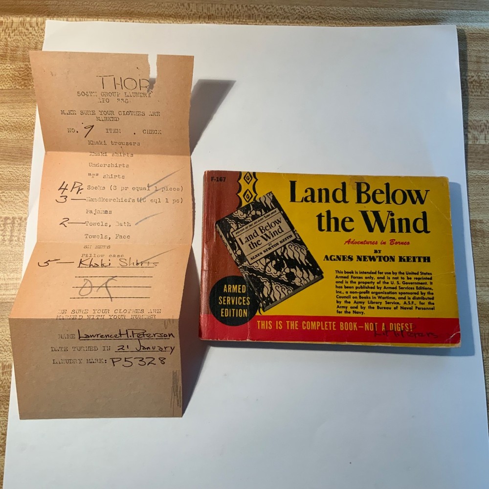 Land Below The Wind by Agnes Newton Keith 1944 Armed Services Edition F-167 / VG