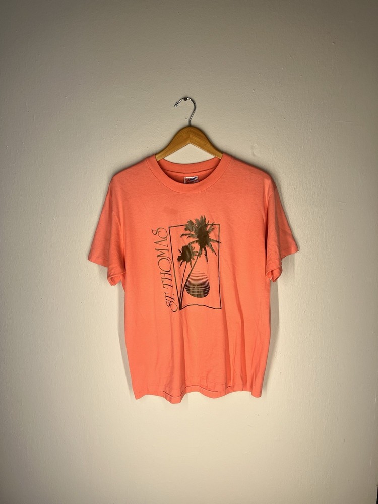 Vintage 1980s St. Thomas Virgin Islands Graphic Tee Large – Single-Stitch Hanes