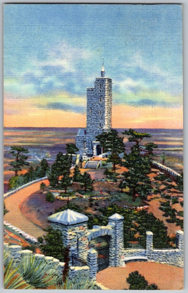 Vtg Linen Postcard Will Rogers Shrine Colorado Springs, Colorado 1940s