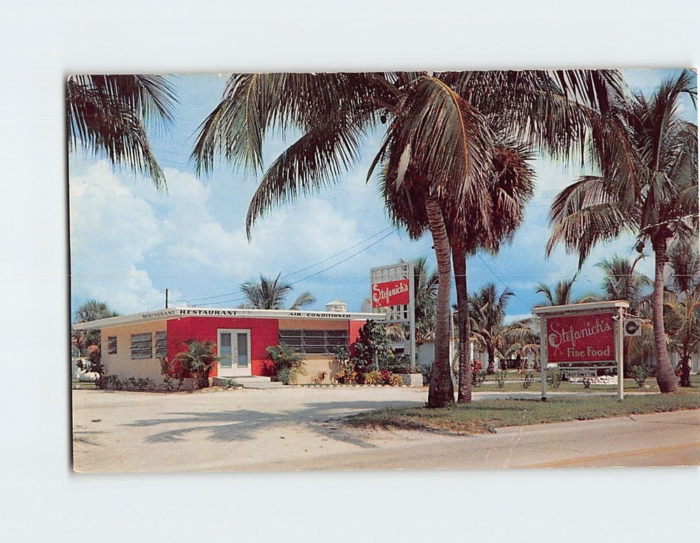 Postcard Stefanich's Restaurant Fort Myers Beach Florida USA